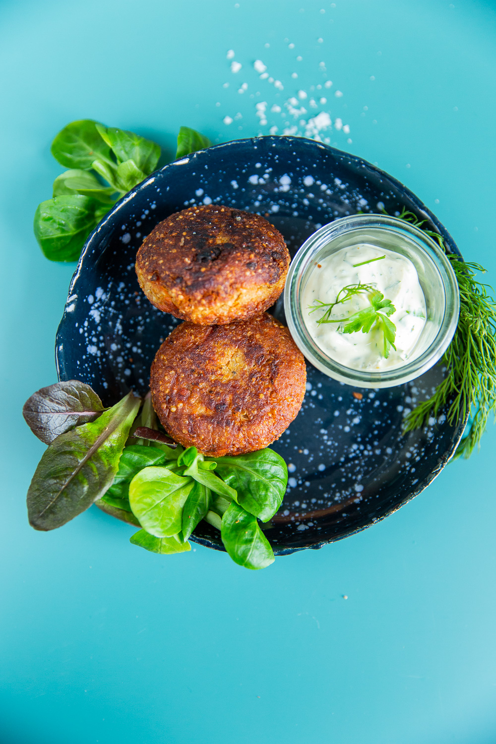 Quinoa-Frikadellen mit Senf-Dipp - Anja Tanas